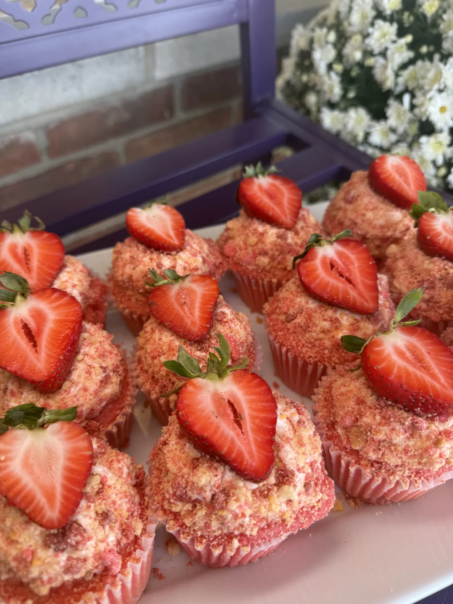 Strawberry Crunch cupcake