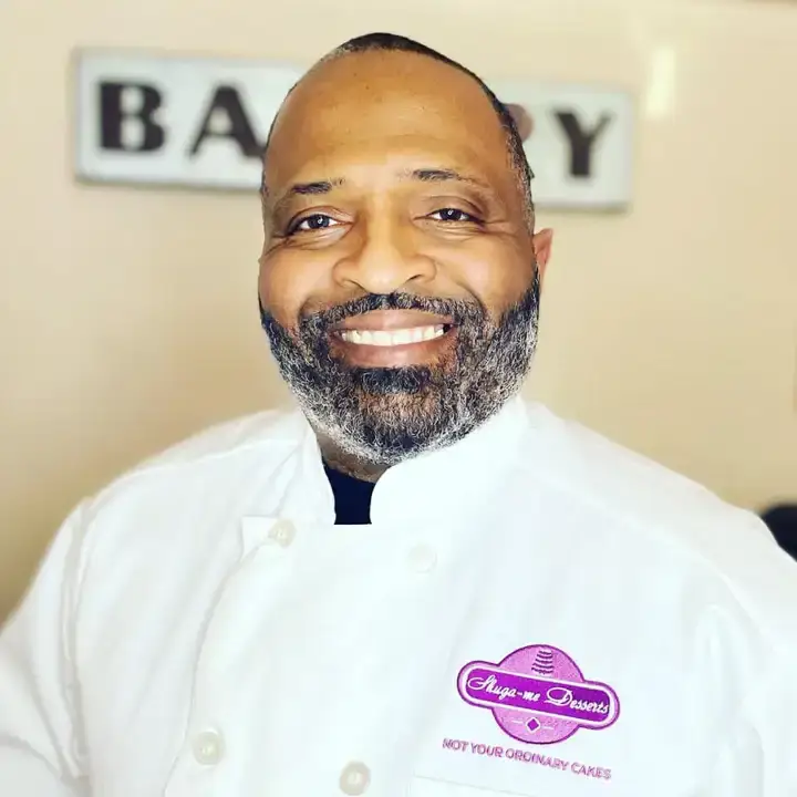 Reggie Harris, owner and baker at Shuga-Me Desserts